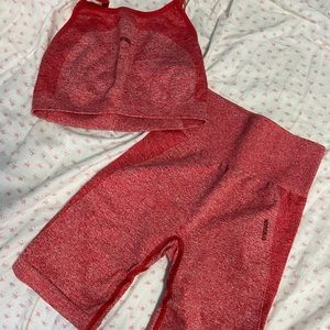 Gymshark Flex Strappy sports bra and flex cycling shorts